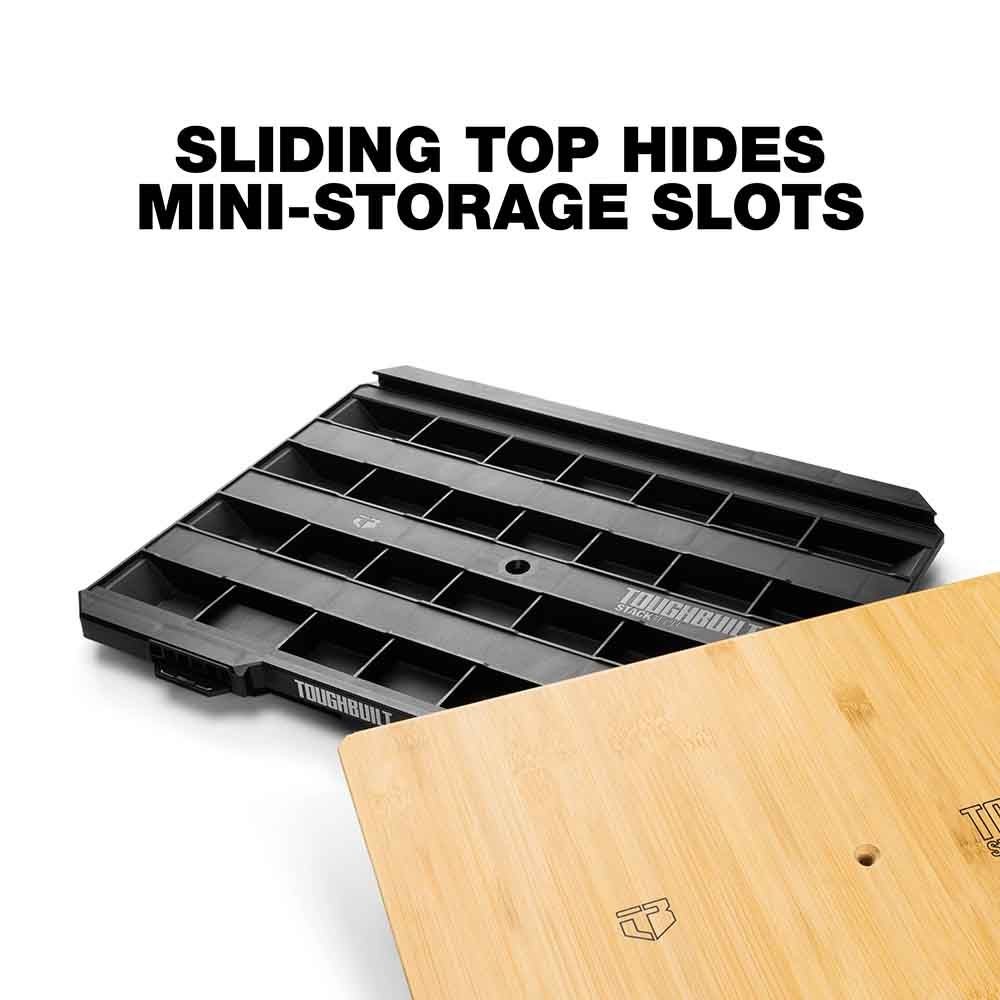 【数量限定】TOUGHBUILT（タフビルト）STACK TECH(スタックテック)　ワークサーフェス, ブラック／竹, TB-B1-A-10