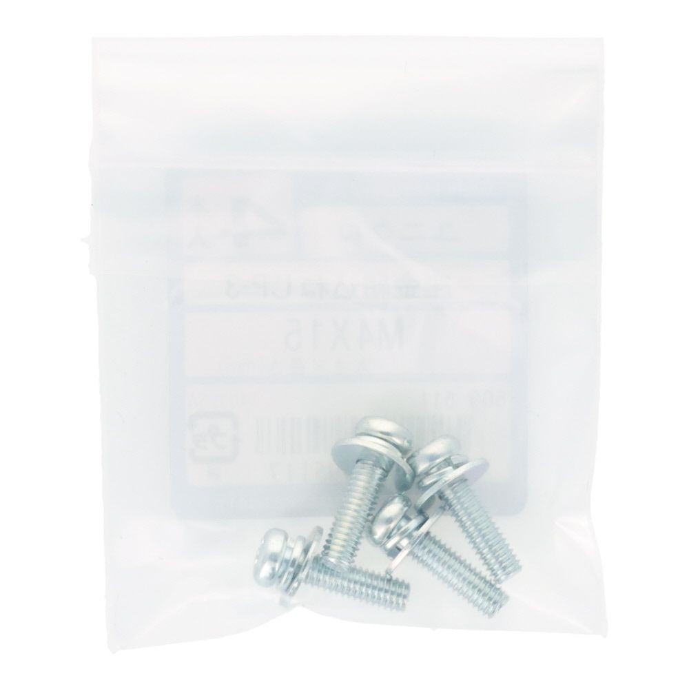 座金組込ねじ　Ｐー３　ユニクロ　Ｍ４&times;１５　４本入, ねじ, M4&times;15