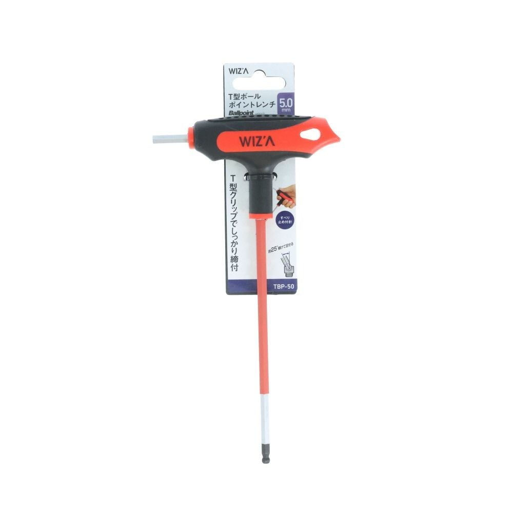 ウイザ WIZ'A　Ｔ型ＢＰレンチ　ＴＢＰー５０, レッド, 5.0mm