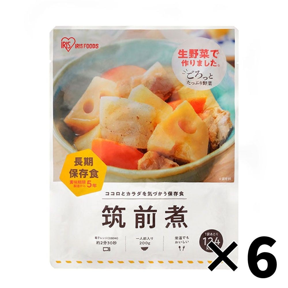 レトルトパウチ　筑前煮　200g　&times;6個セット, 筑前煮, 200g&times;6袋