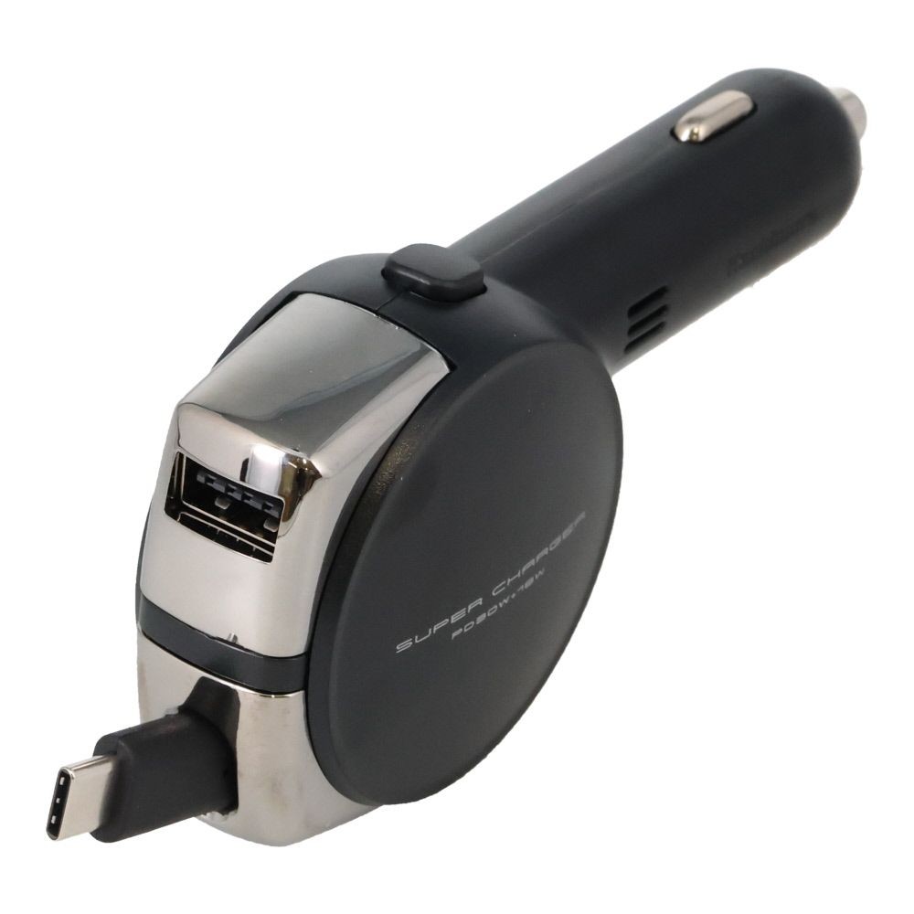 DCリール充電器PD30W＋18W DCー070, ブラック, 48W
