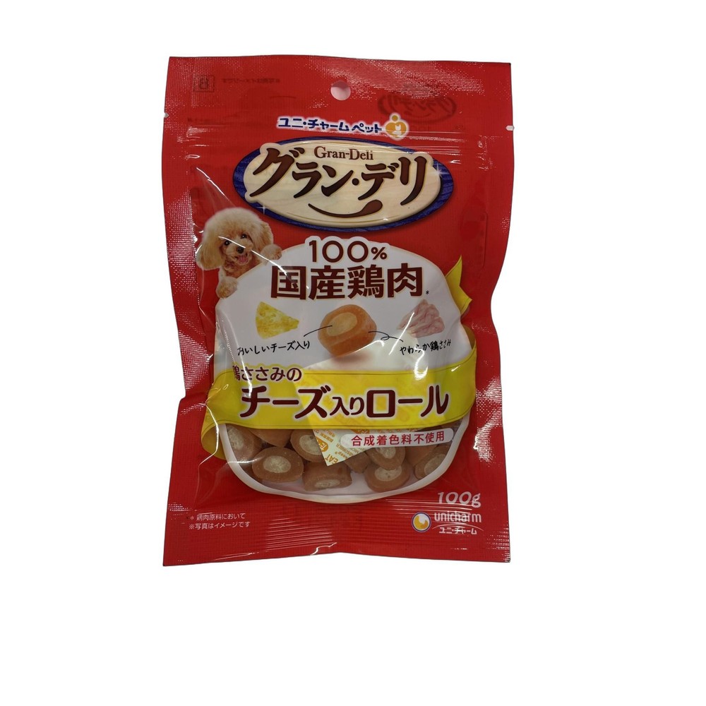 グラン・デリ おやつ 鶏ささみのチーズ入りロール 100g, チーズ入り, 100g