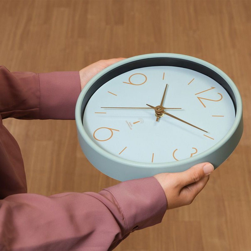 電波掛時計　アリオス　25cm, ブラック, 25cm