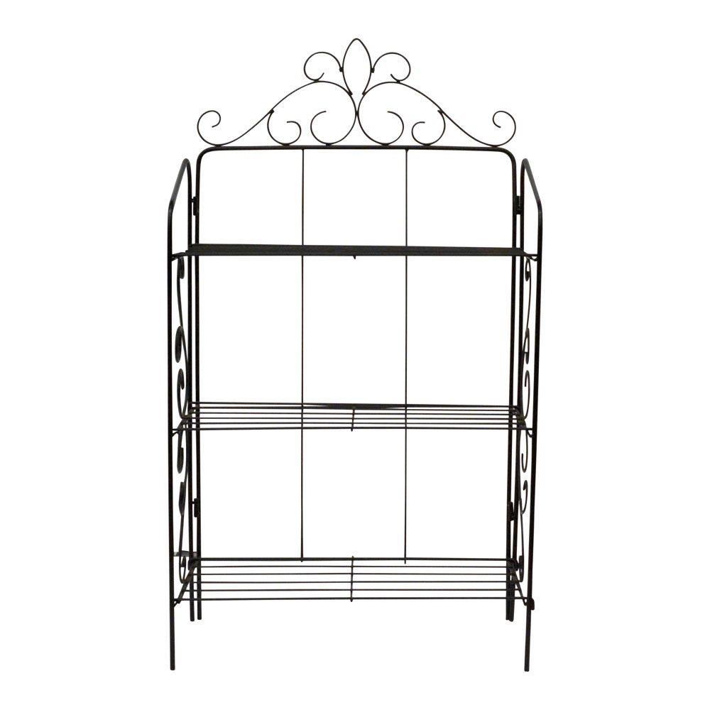 ガーデンラック3段, ブラック（スリム）, スリム