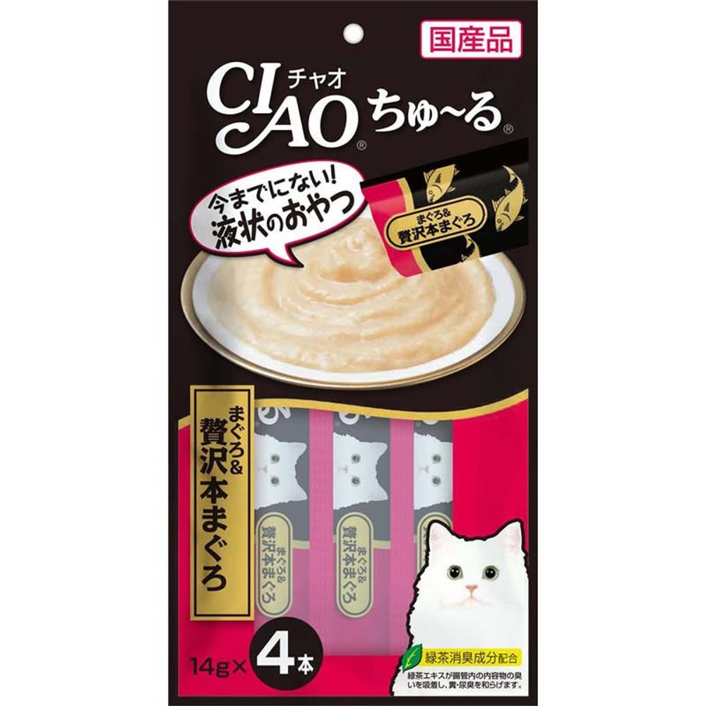 ちゅ〜る　まぐろ＆贅沢本まぐろ　１４ｇ&times;４本, -, 4本入り