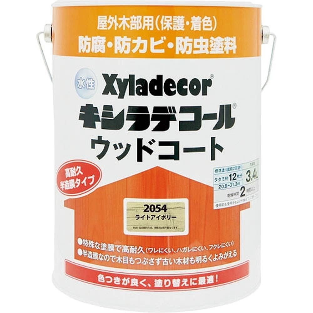 カンペハピオ 水性 キシラデコール ウッドコートS ライトアイボリー 3.4L, ライトアイボリー, 3.4L