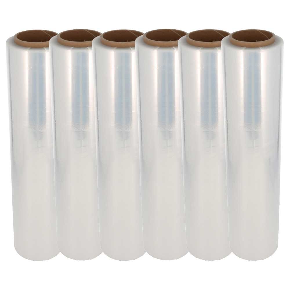 【オンライン限定】ストレッチフィルム１５&mu;５００ｍｍ&times;３００ｍ６本, 15ミクロン, 500mm&times;300mm
