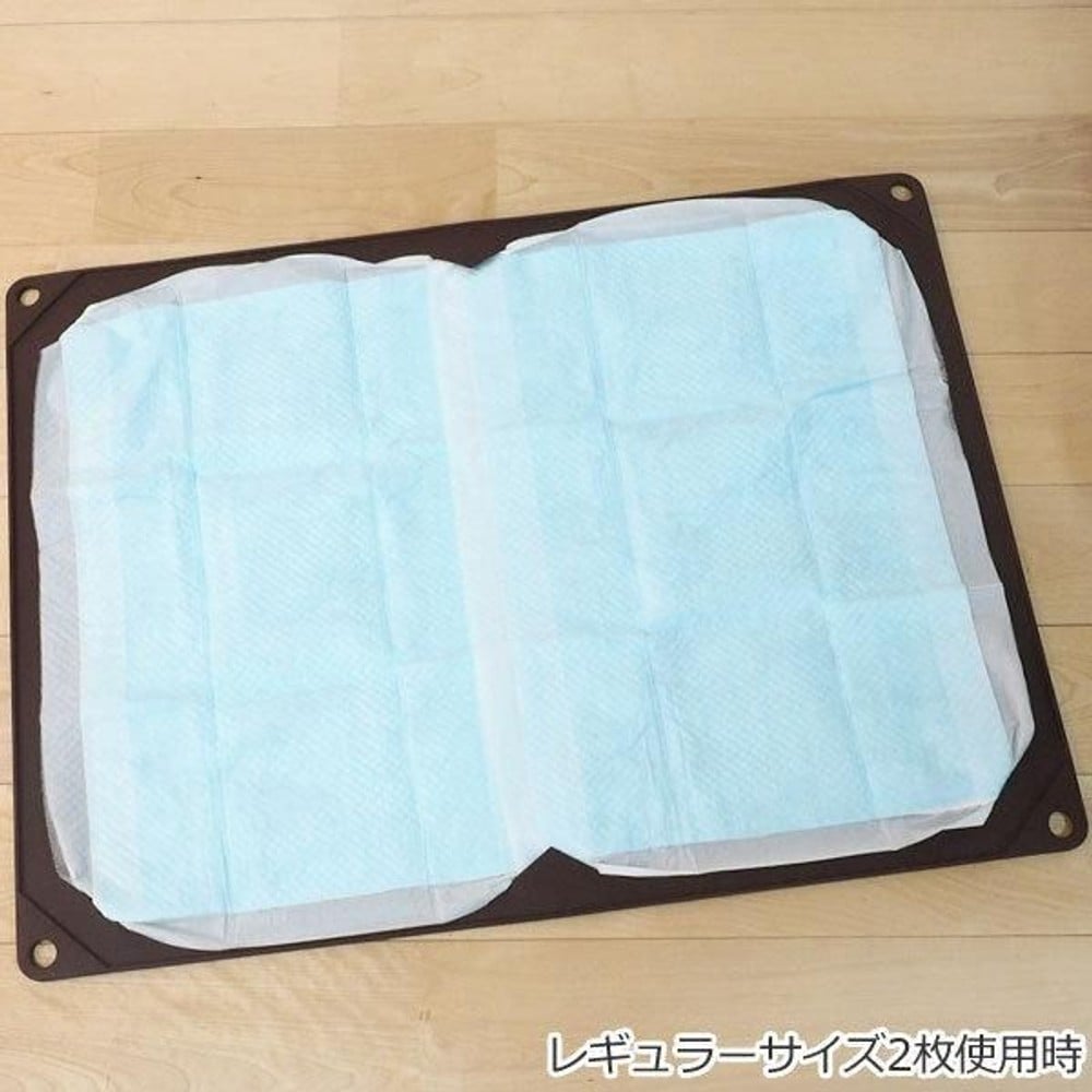 ハリオ シリコン製ペットトレー ワンコトイレマット ワイド, ショコラブラウン, 60&times;45cm