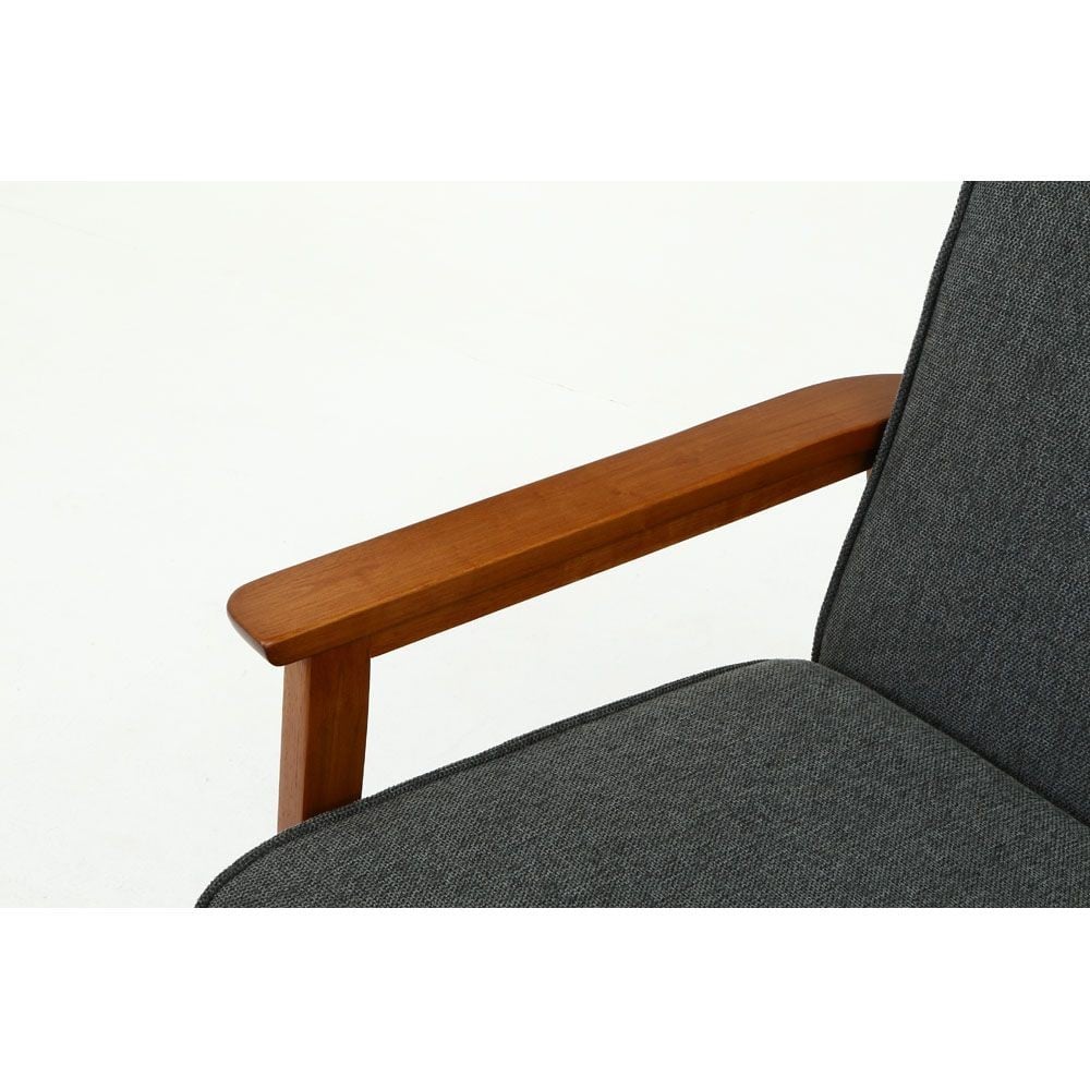 不二貿易 厚手ファブリックソファ　ミート　３Ｐ　ＧＹ【メーカー直送・代引不可】, グレー, 幅1660mm&times;奥行720mm&times;高さ700mm
