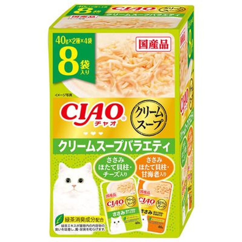 いなば　チャオ　だしスープ　クリームスープバラエティ　４０ｇ&times;８袋, クリームスープバラエティ, 40g&times;8袋