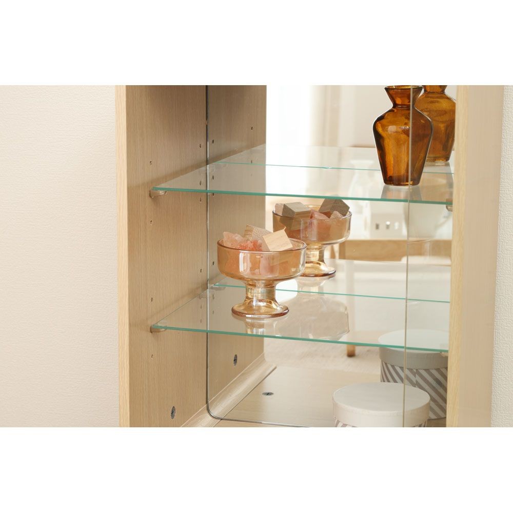 不二貿易 コレクションシェルフ　クレール　ミドル　オークナチュラル【メーカー直送・代引不可】, オーク, 幅360mm&times;奥行265mm&times;高さ600mm