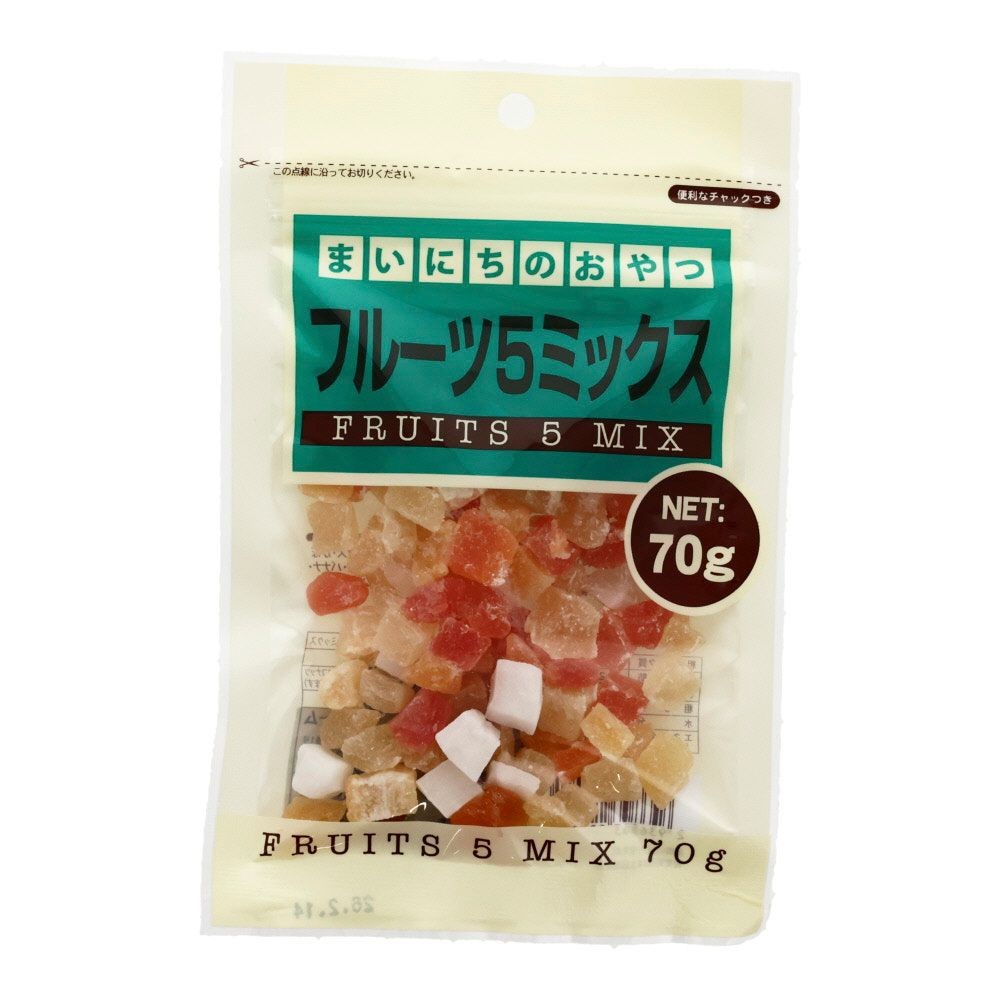 小動物のおやつ　フルーツ5ミックス70ｇ, 小動物専用, 70g
