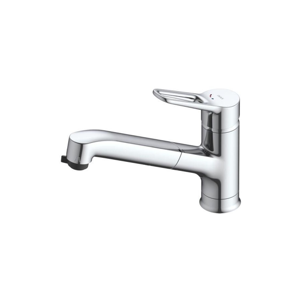 INAX シングルレバーキッチン混合水栓 メッキハンドル ハンドシャワー付き 一般地用 RSF-933Y, シルバー, RSF-933Y