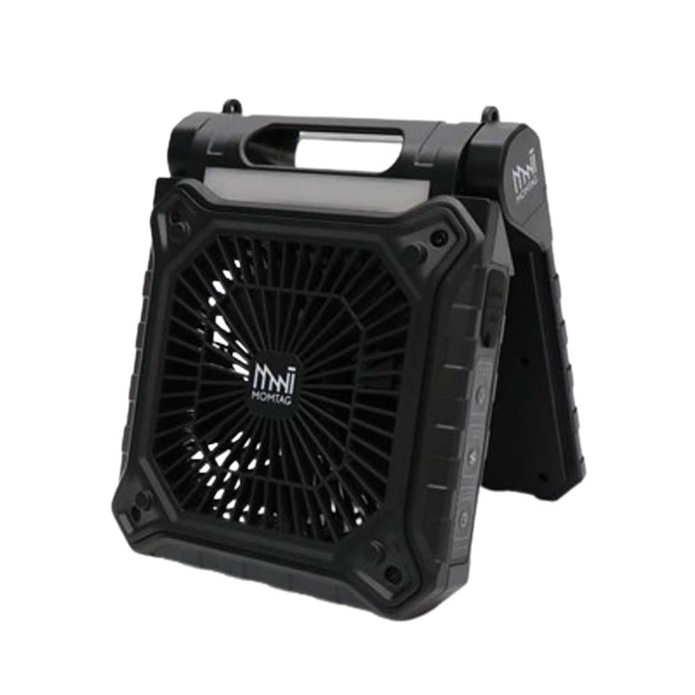 MOMTAG ポータブルソーラーライトファン　HDL-4690, ブラック, -