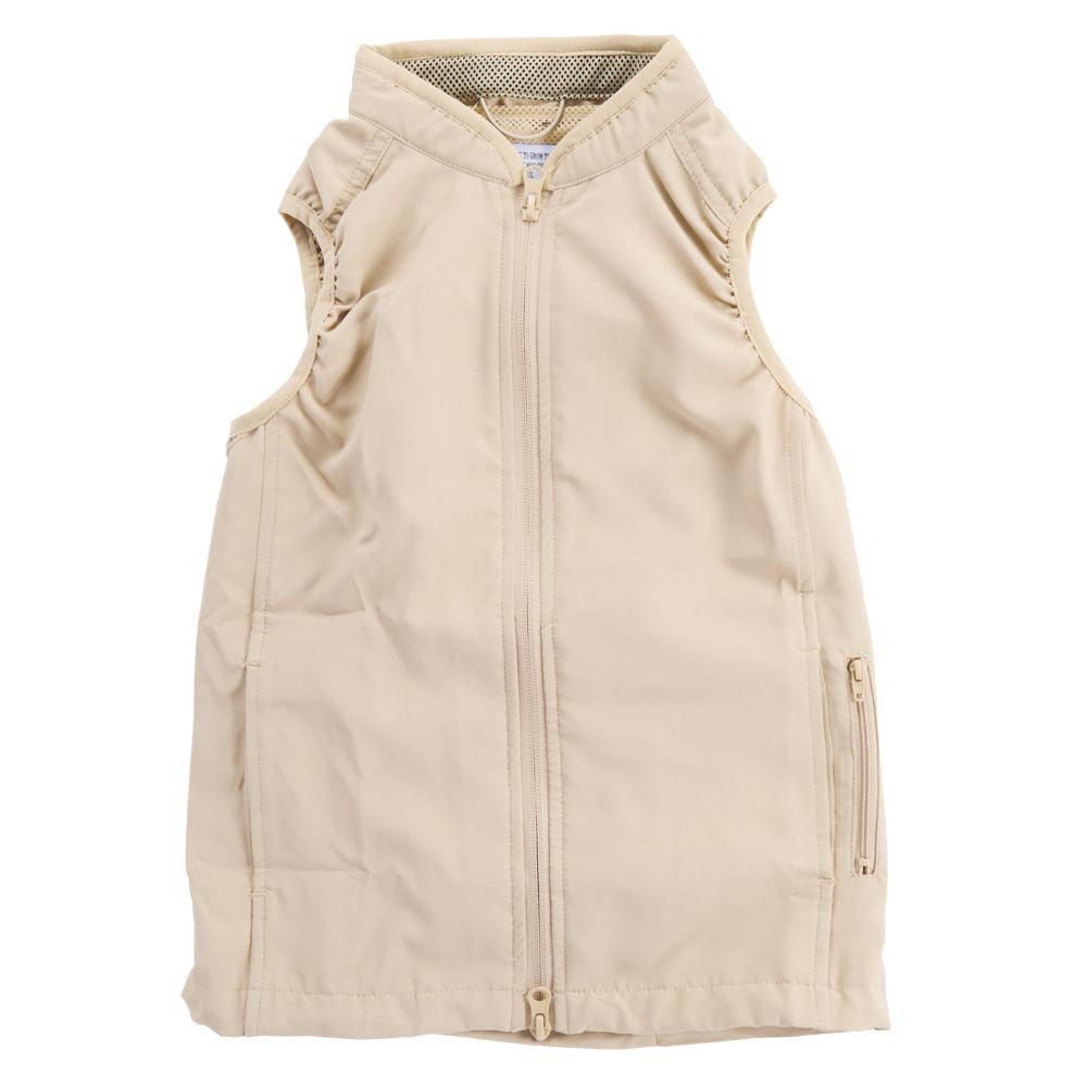 【2026年モデル】ウイザ　WIZ'A　子供用空調ウェア　フルセット　ベスト　ベージュ, ベージュ, 110cm