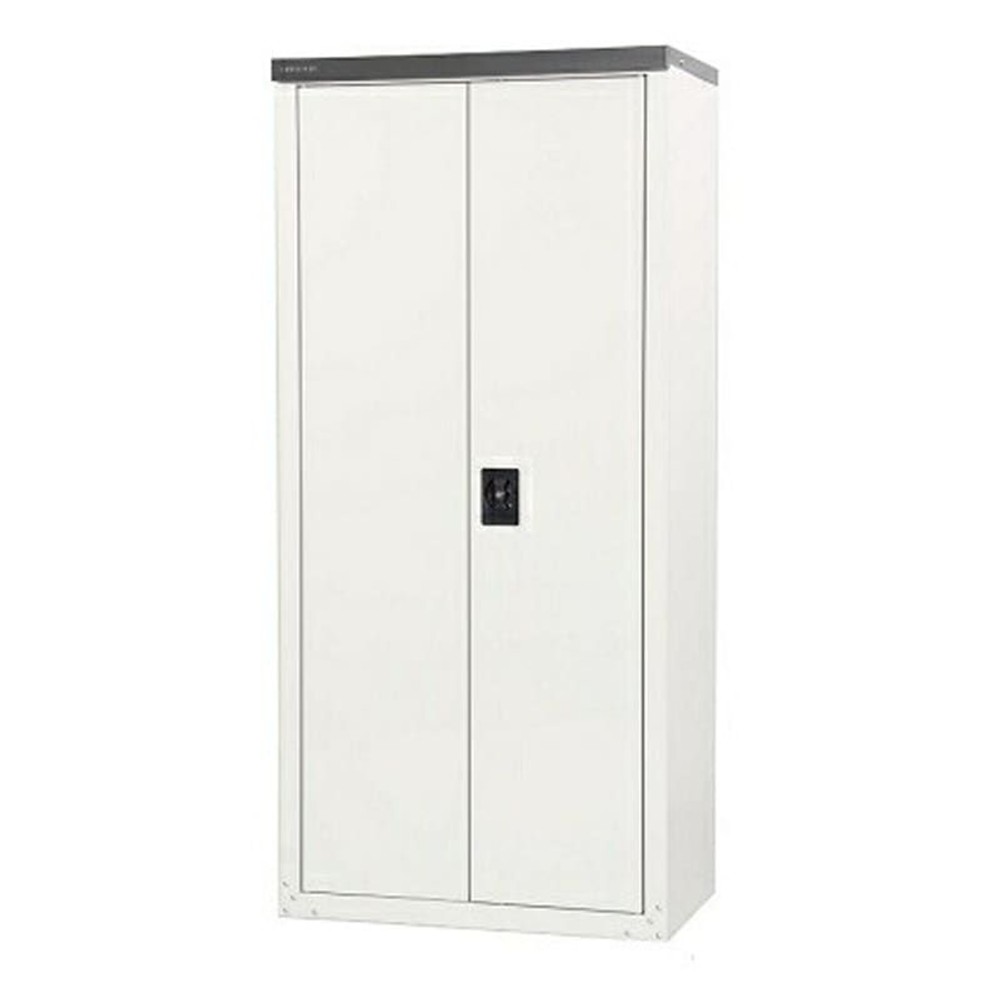 グリーンライフ 両扉式家庭用収納庫 162 ハーフ棚板仕様 【メーカー直送・代引不可】, アイボリー, 幅75cm&times;奥行45(47)cm&times;高さ162cm