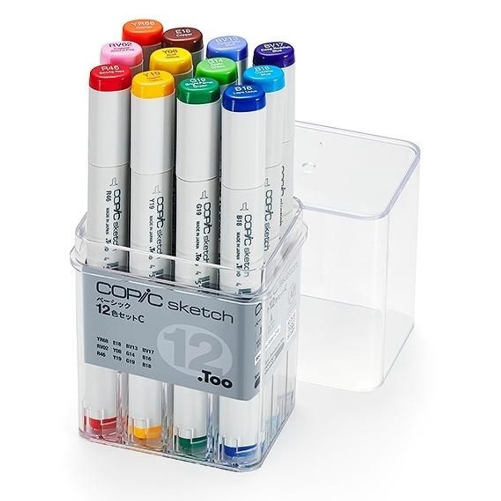 コピックスケッチ ベーシック 12色セット C 12502081, ベーシック 12色セット C, コピックスケッチ セット