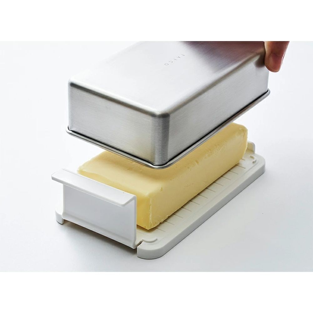 ヨシカワ EAトCO バターケース コンテナ Butter Case container, ステンレス, 幅89mm&times;奥行161mm&times;高さ46mm