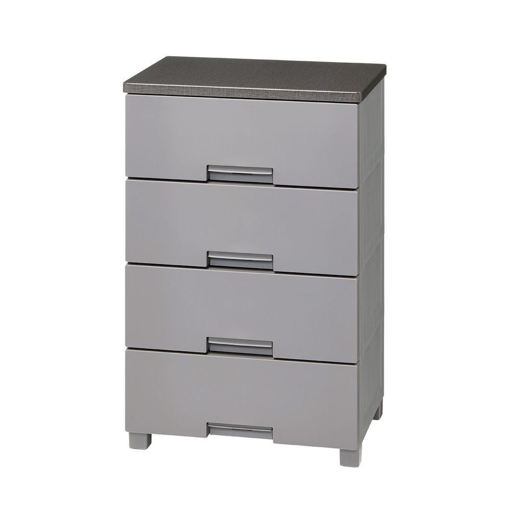 フィッツチェスト　５５０４　グレー, グレー, 4段　幅55cm