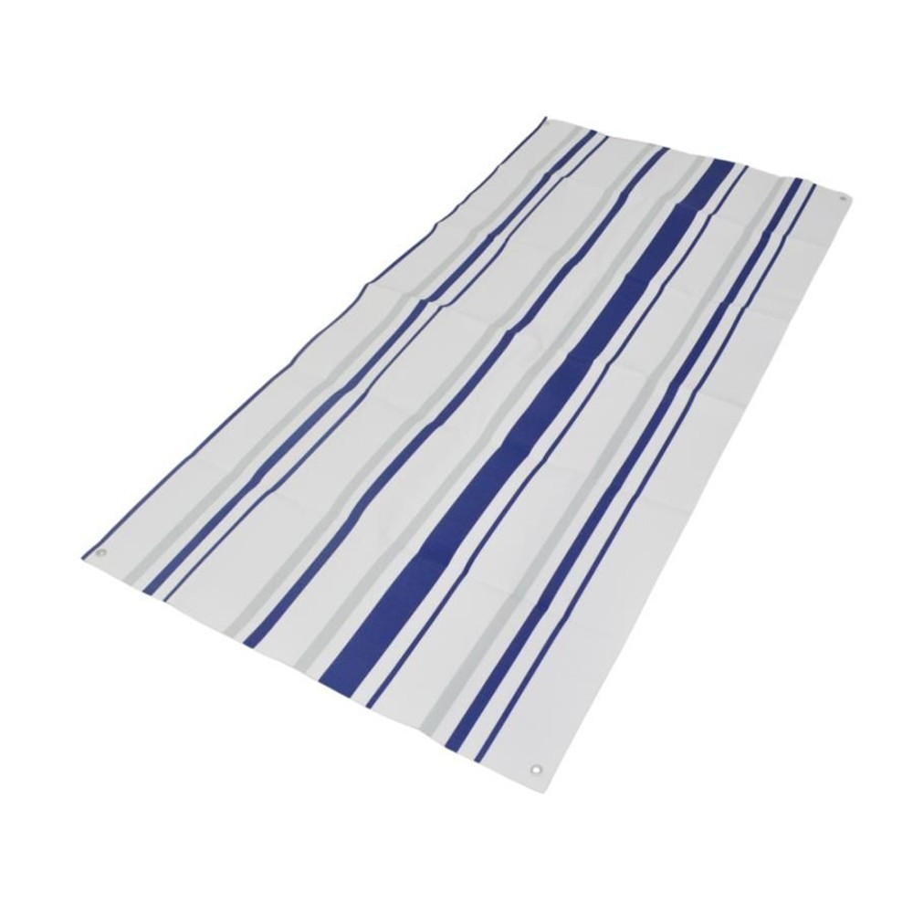 ソフトクッションレジャーシート　ストライプ, ブルー／グレー（S）, Sサイズ