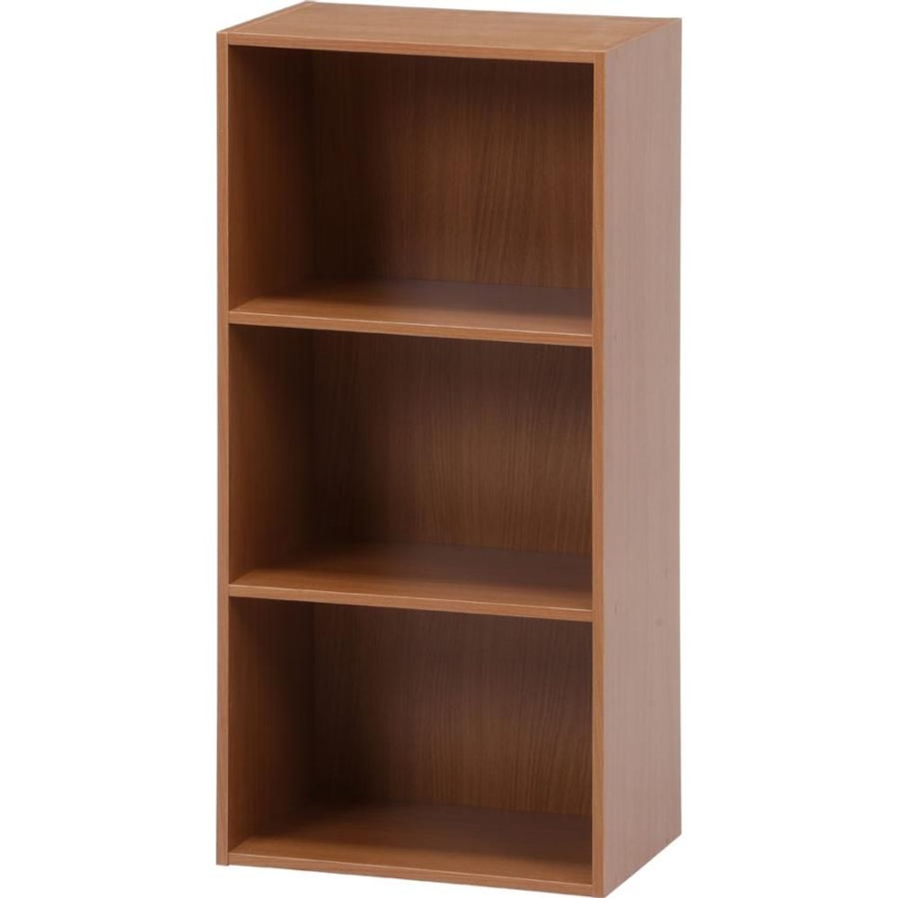 カラーボックス　3段【メーカー直送・代引不可】, ブラウン, 3段