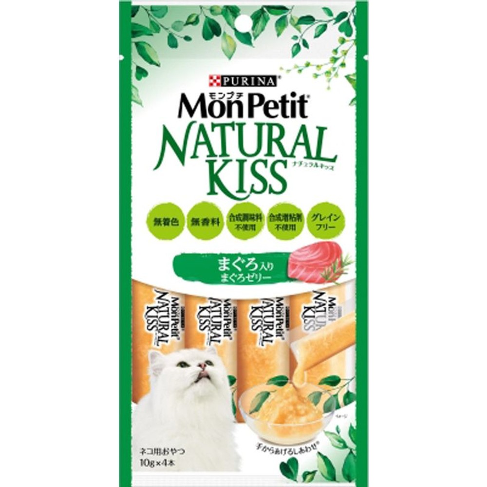 モンプチ　ナチュラルキッス　まぐろ入りまぐろゼリー　４０ｇ, まぐろ入りまぐろゼリー, 40g