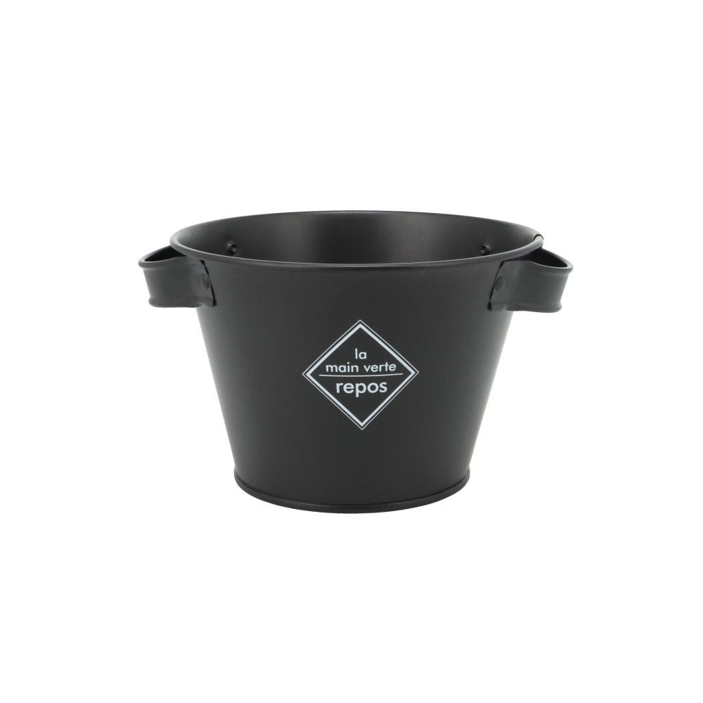 ピースポット　浅型５号, ブラック, 浅型5号