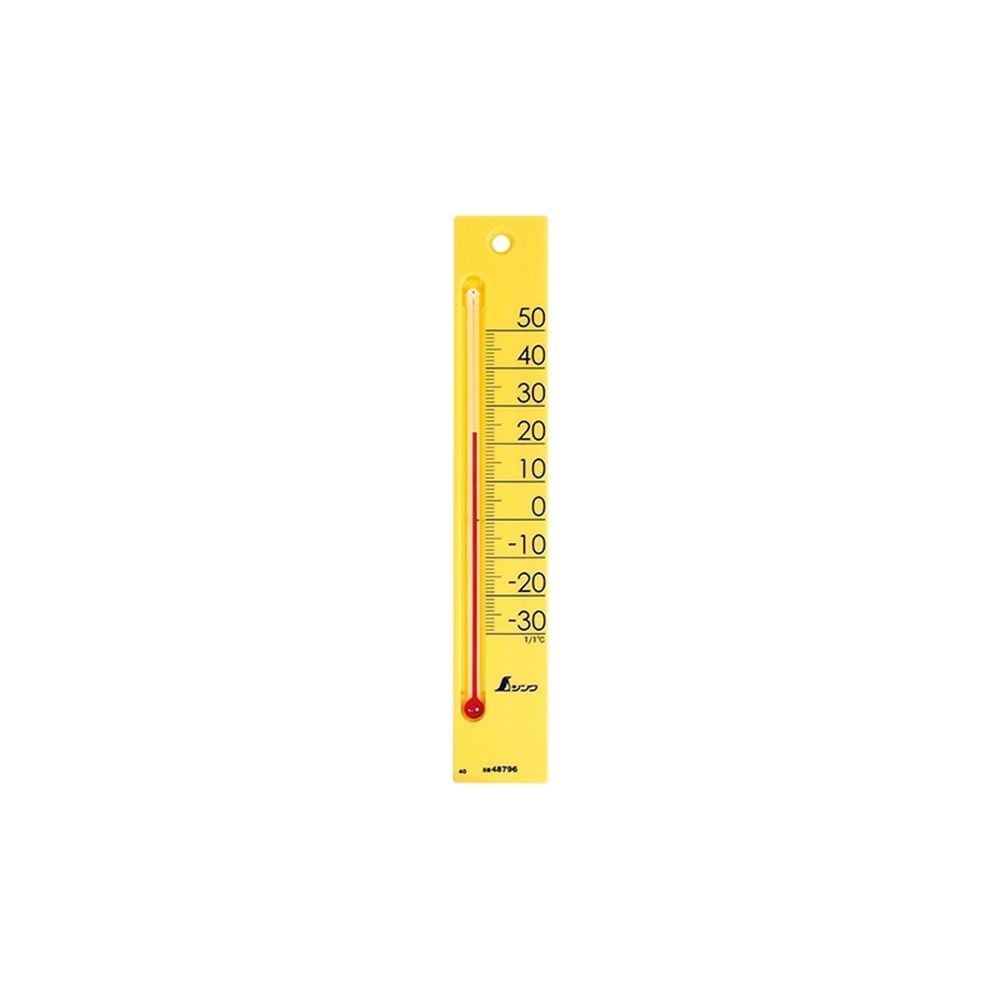温度計 プチサーモ スクエア たて20cm イエロー, イエロー, たて20cm