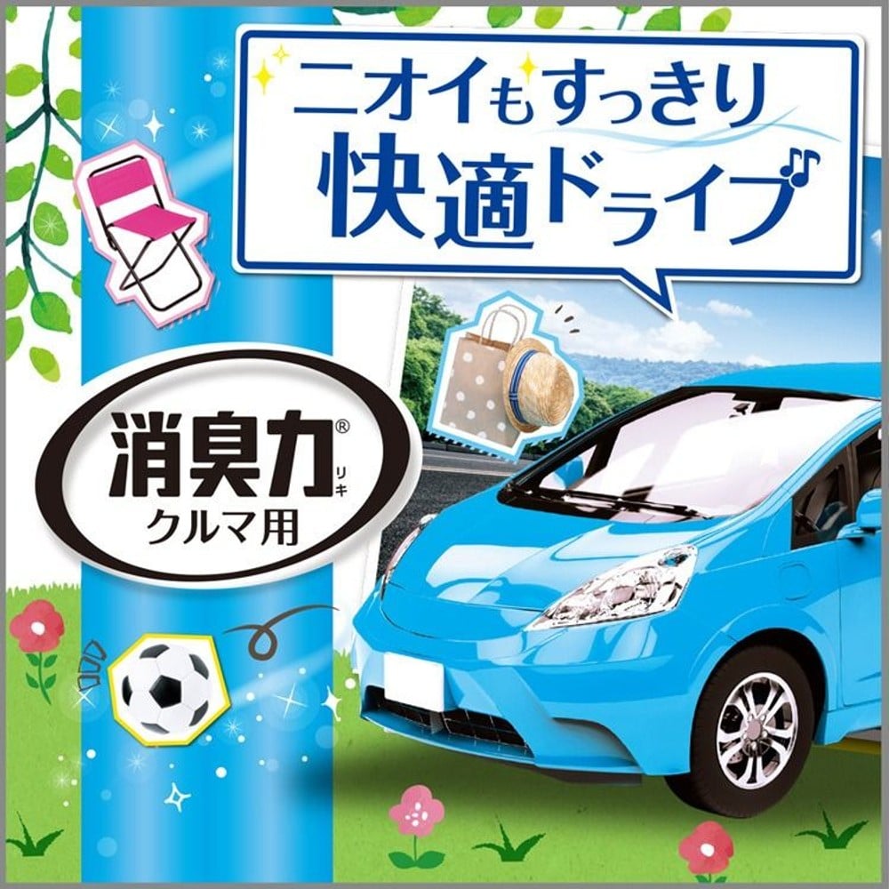 消臭力 クリアビーズ イオン消臭プラス クルマ用 90g, 無香料, 90g