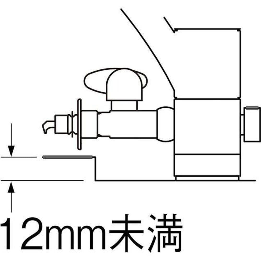 SANEI シングルワンホール分岐混合栓 K87112ETJV-V2S, シルバー, K87112ETJVｰV2S