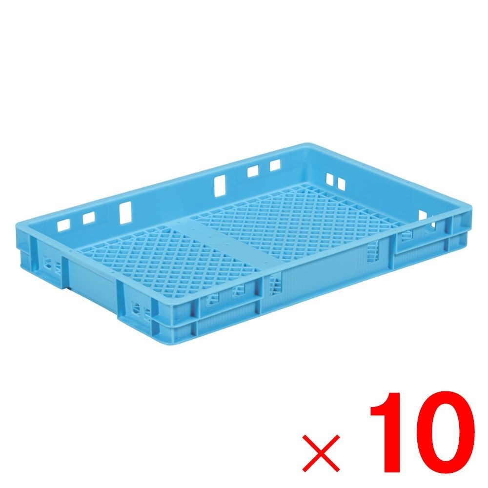サンコー サンテナー B#11TF ライトブルー 101157-00 &times;10個セット【メーカー直送・代引不可】【法人限定】, ライトブルー, 10P