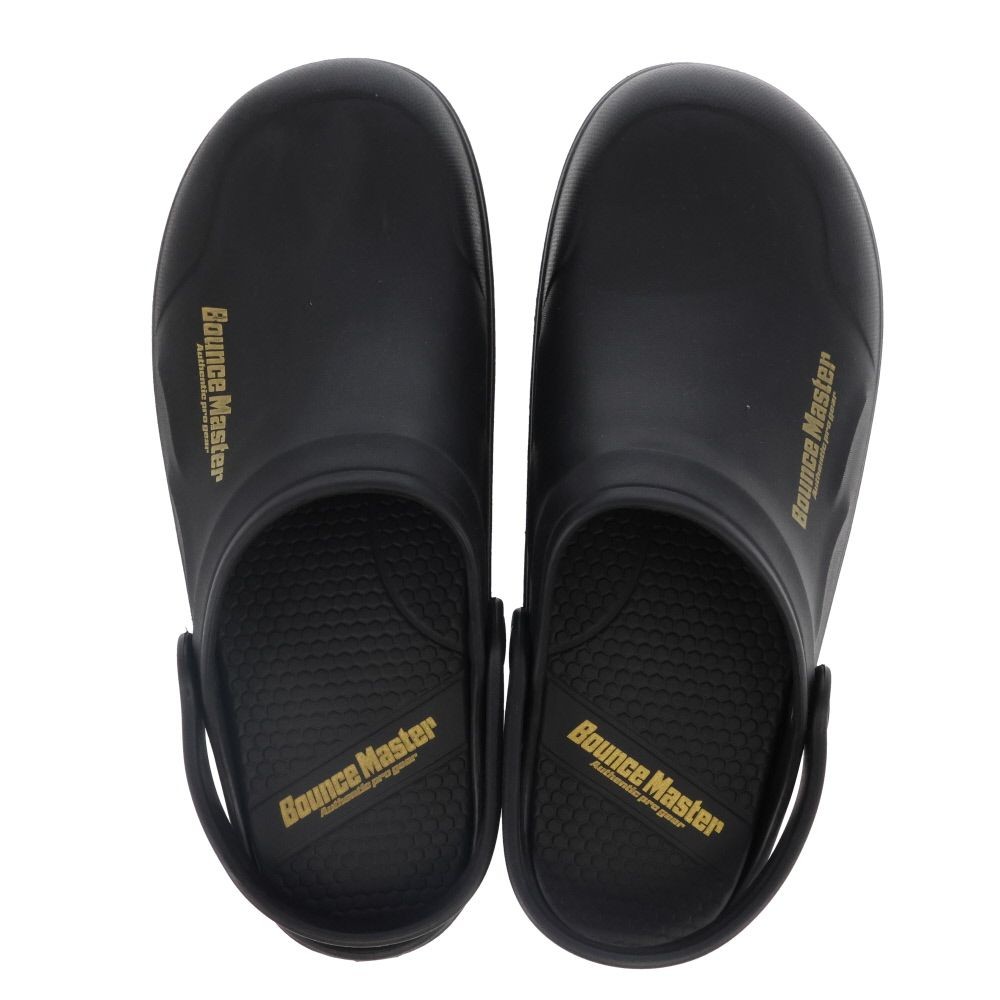 紳士　ＢＭ防滑高弾力　タウンサンダル　ＢＫＧＤ　Ｌ, ブラック&times;ゴールド, Lサイズ