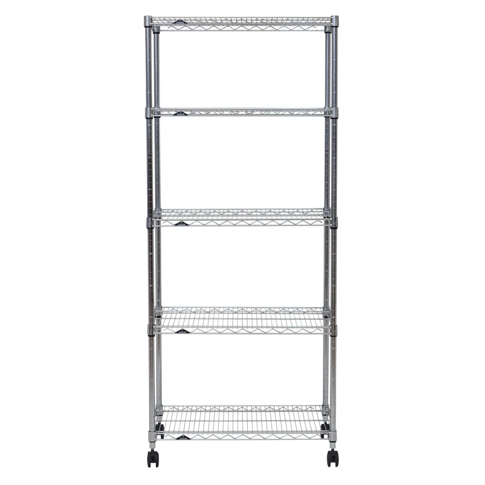 スチールラック 幅75cm 5段 ルミナスホームラック NLH7618-5, シルバー, 5段