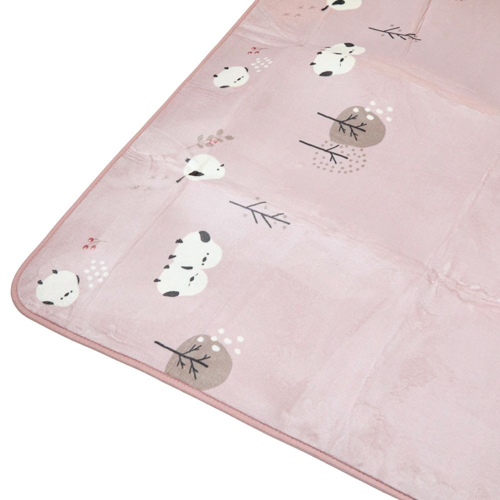 WIZ'A　ウィザ　なめらかタッチラグ　１３０Ｘ１８０　ＰＫ　２５シマエナガ, ピンク, 130&times;180cm