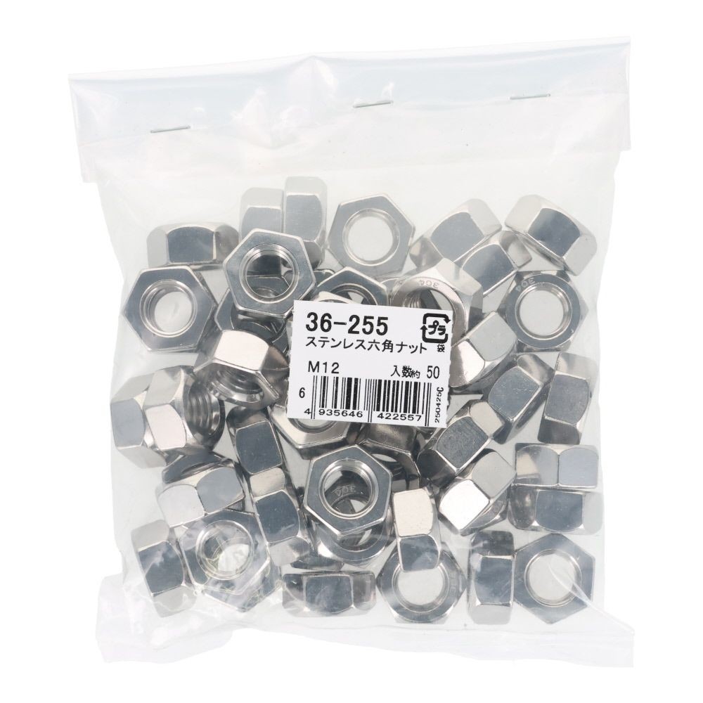 ＯＨＳＡＴＯ　ステンレス　六角ナット　Ｍ１２　５０個入, ステンレス, M12