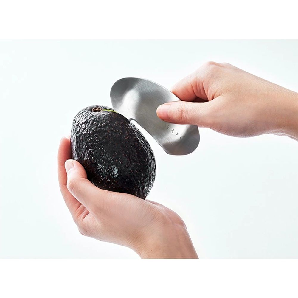 ヨシカワ EAトCO ムク アボカドカッター Muku avocado cutter, ステンレス, 幅47mm&times;奥行88mm&times;高さ10mm