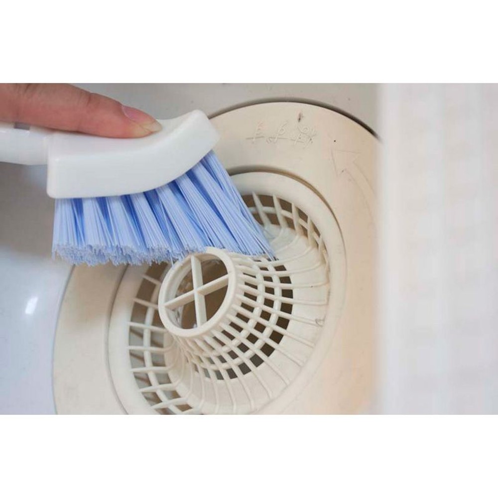 サンベルム　お風呂の狭い隙間も隅々洗えるブラシ　ブルー, ブルー, 約165×60×50mm