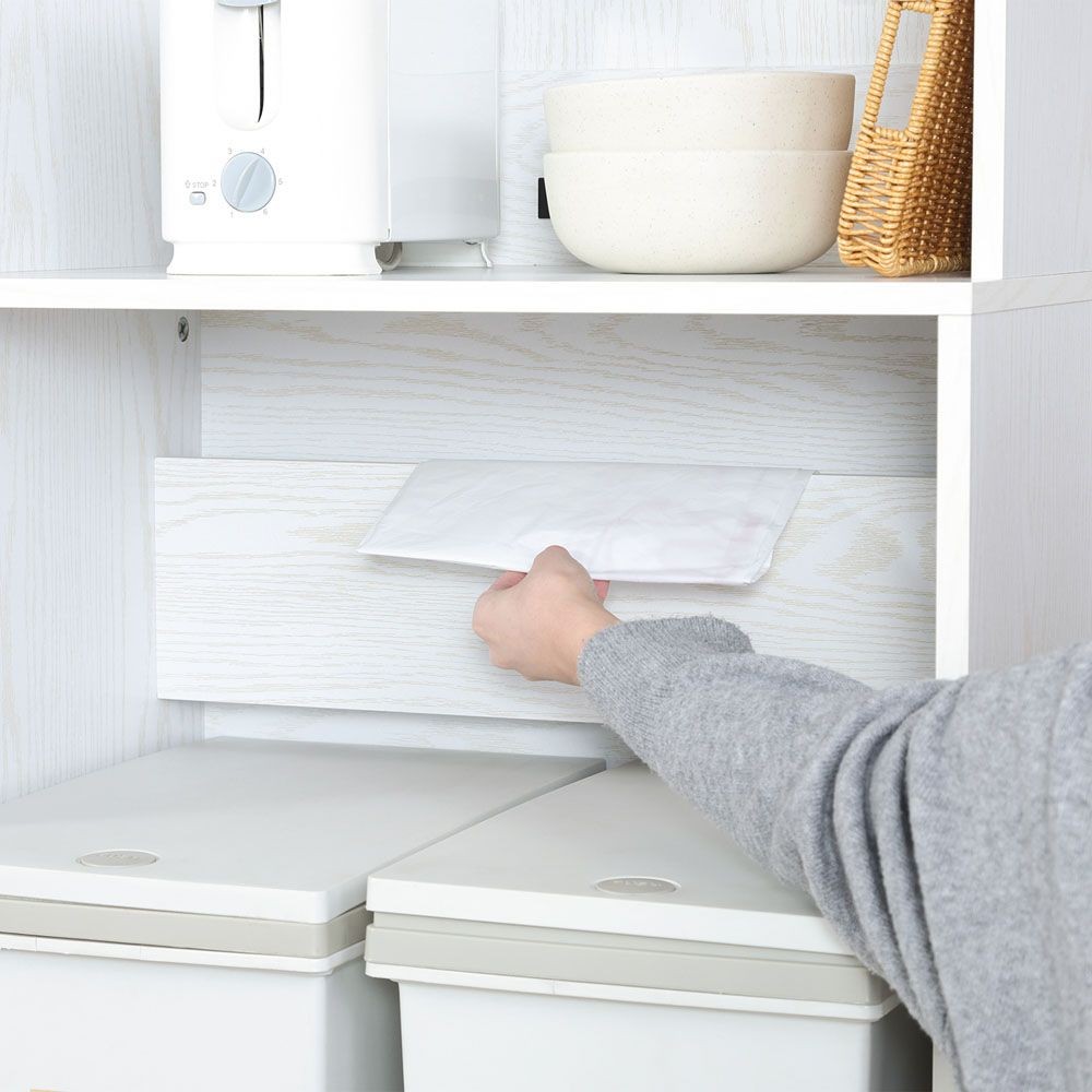 不二貿易 ゴミ箱上キャビネット　６０幅　オークＷＨ【メーカー直送・代引不可】, オーク, 幅590mm&times;奥行398mm&times;高さ1800mm