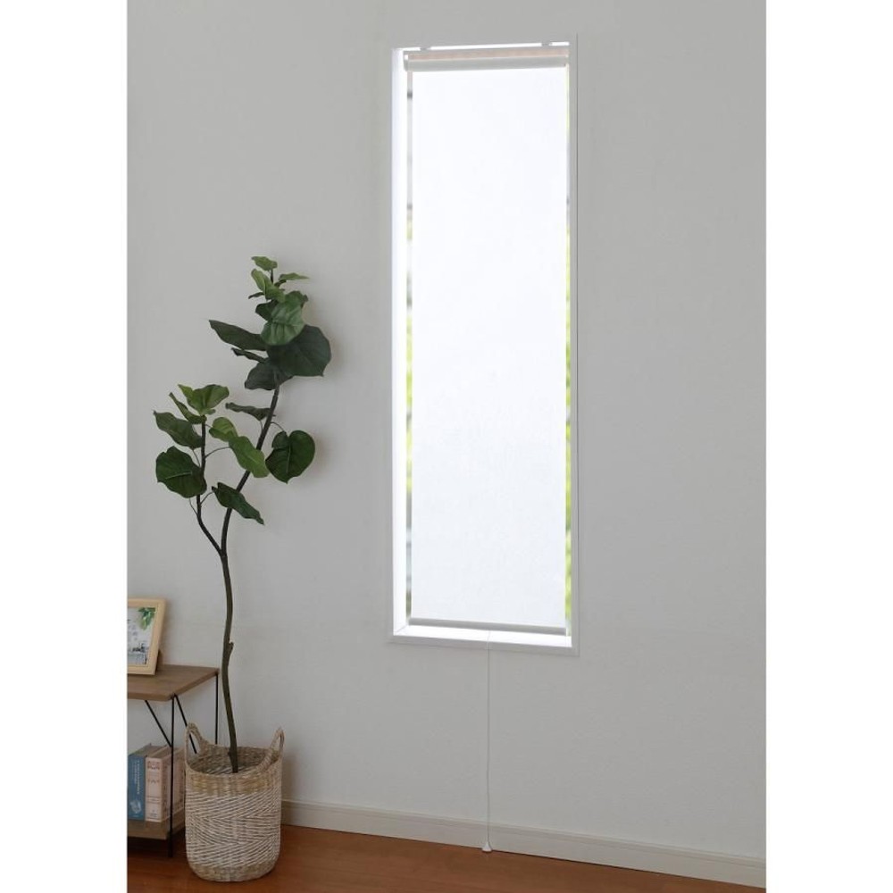 防炎ロールスクリーン, アイボリー, 45×135cm