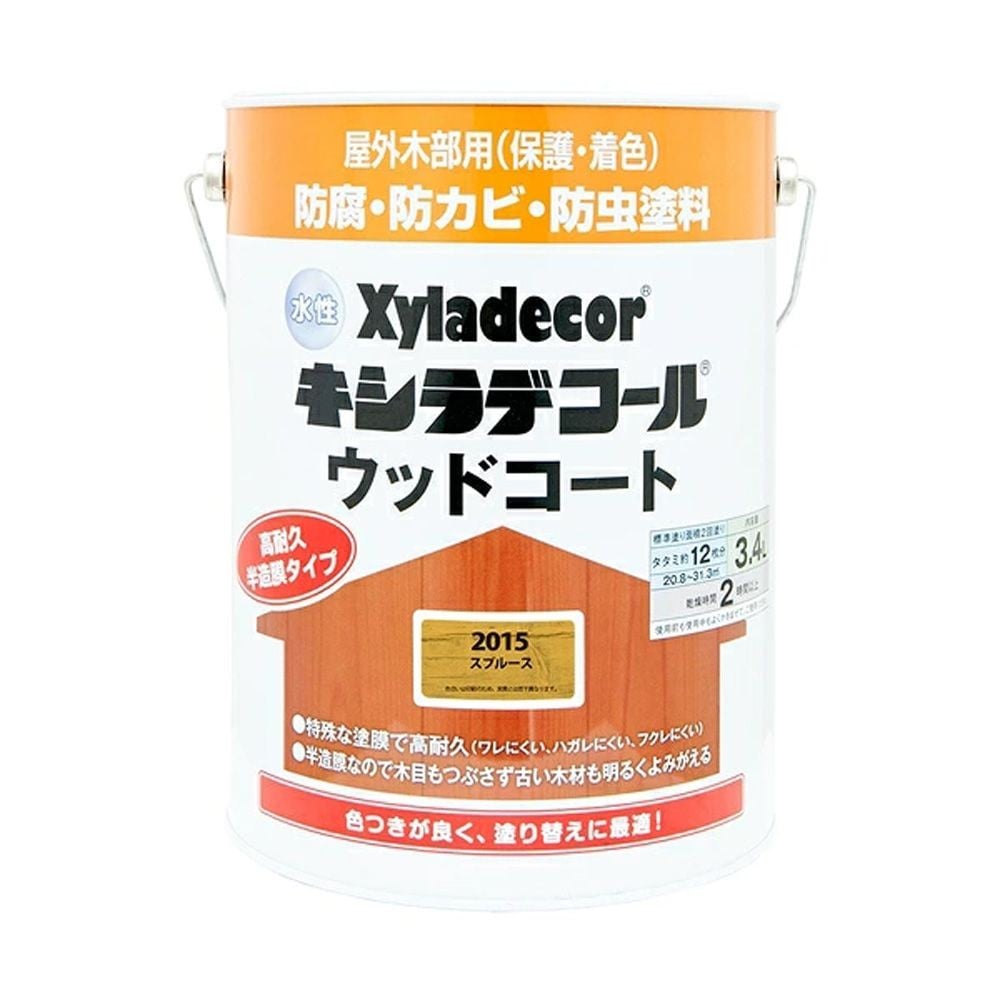 カンペハピオ 水性 キシラデコール ウッドコートS スプルース 3.4L, スプルース, 3.4L