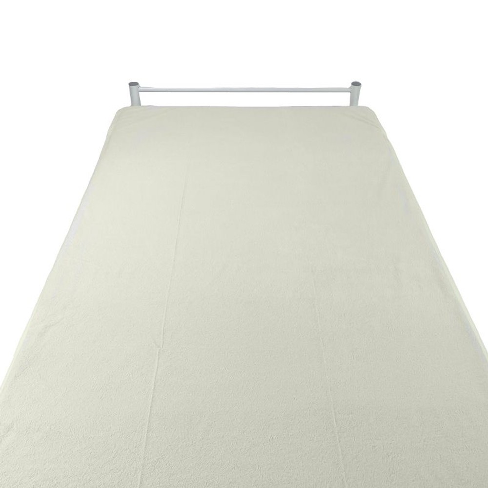 綿100％パイル洗える防水シーツ　イエロー, アイボリー, ７０×１００ＣＭ