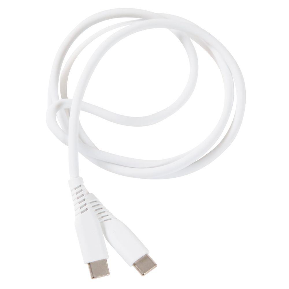 柔らかいＴｙｐｅＣ　ｔｏ　Ｃケーブル１ｍ, ホワイト, 1m