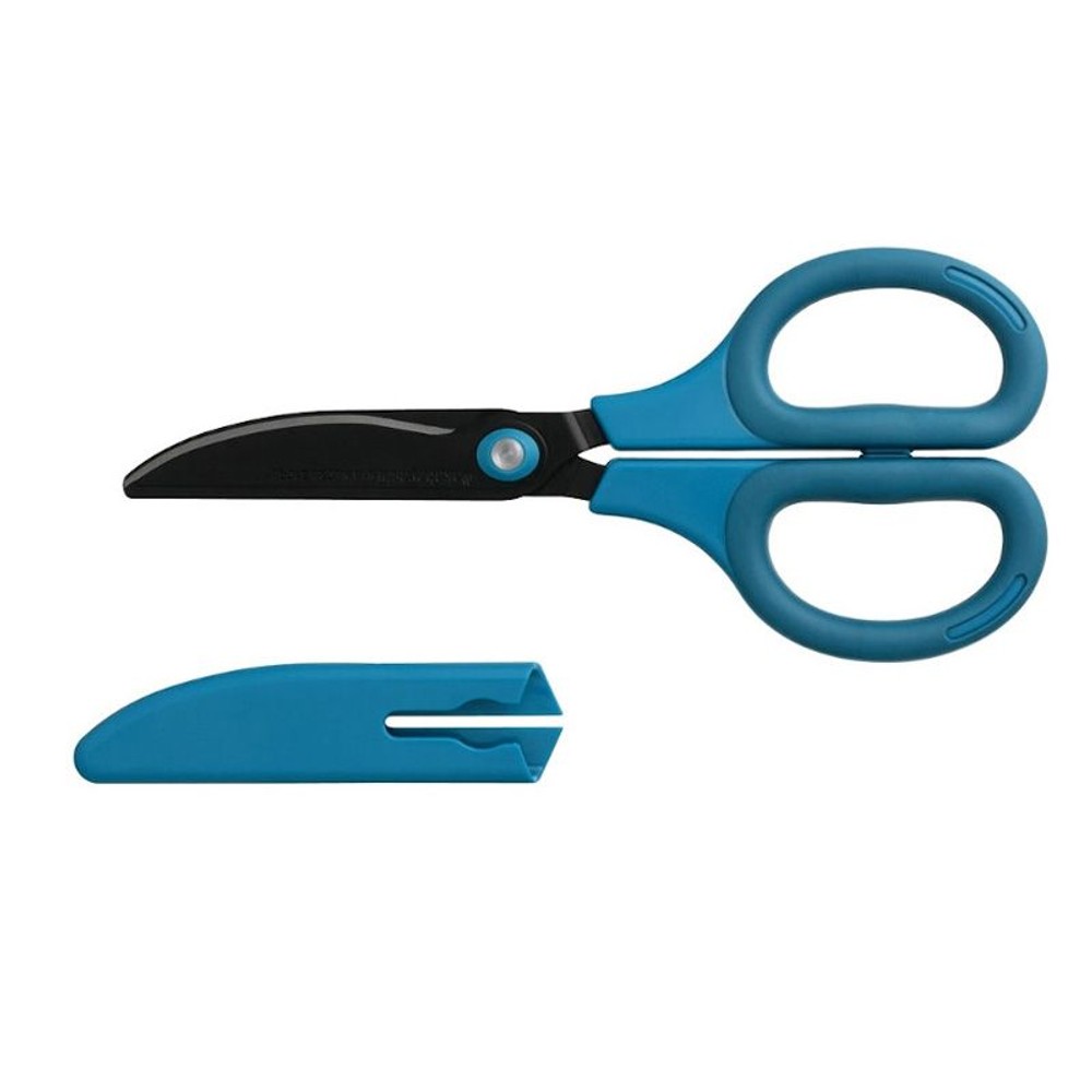 ハサミ　サクットカットヒキギリフッ素コート　ブルー, ブルー, 175mm