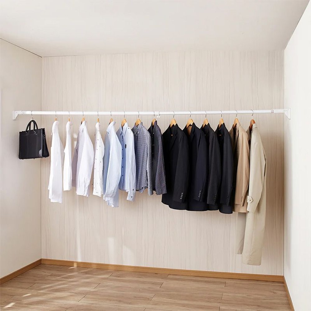 平安 突っ張り棒 超強力極太 ホワイト 耐荷重60〜17kg 幅170〜280cm HGP-170, ホワイト, 幅170〜280cm