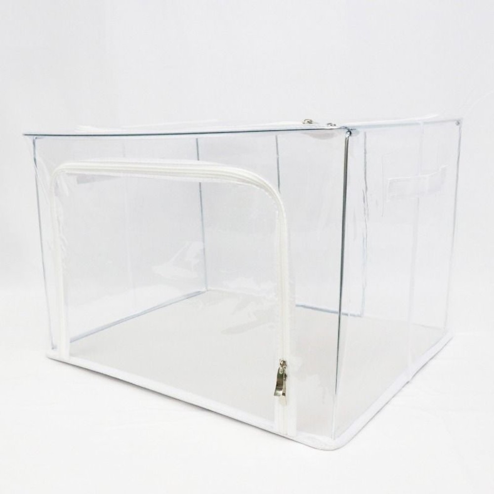 HIRO 　折りたたみ収納BOXクリアM　８個セット　HDLｰ3618, クリア, M　8個セット