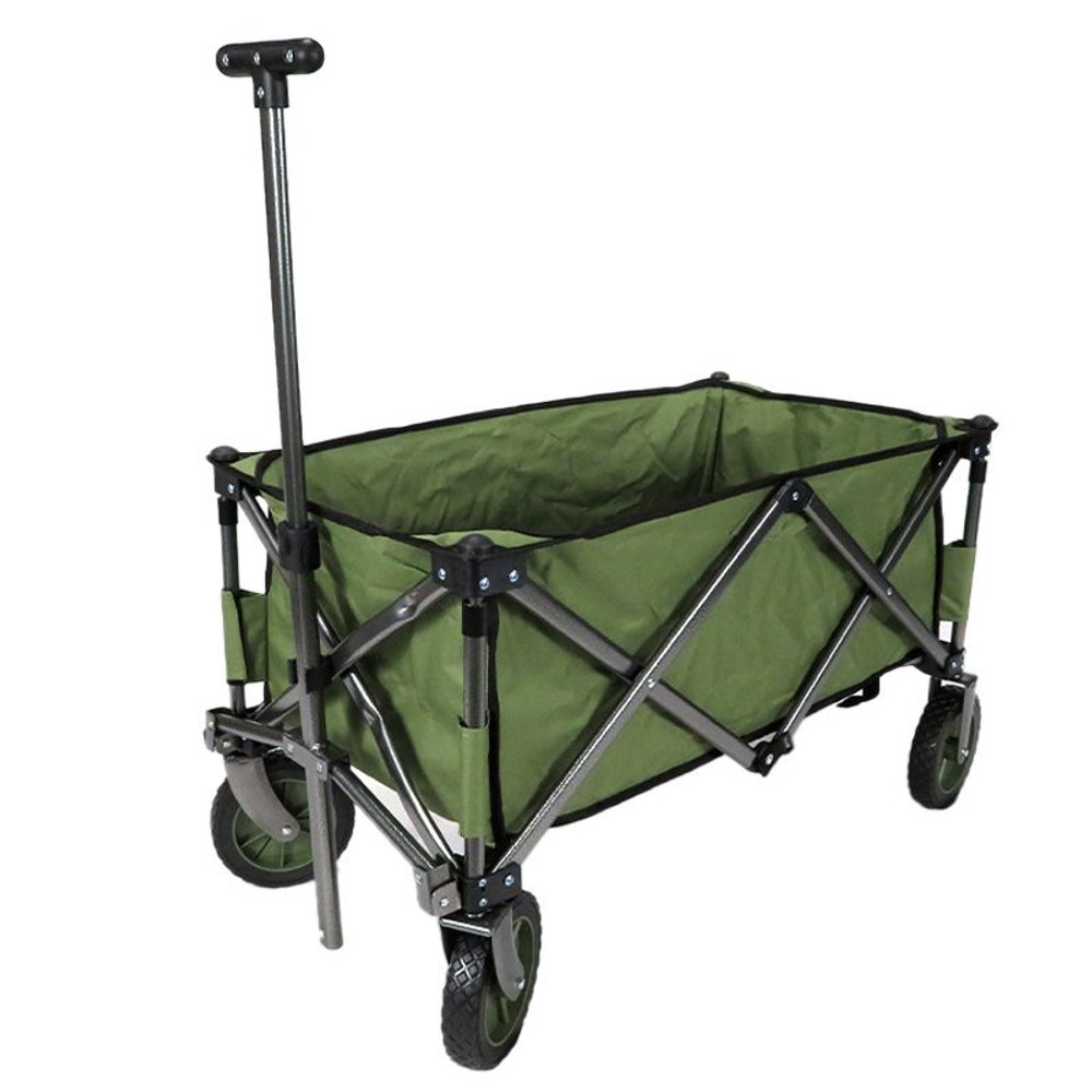 ◆折りたためるキャリーワゴン　オリーブ, オリーブ, 幅490&times;奥行930&times;高さ900