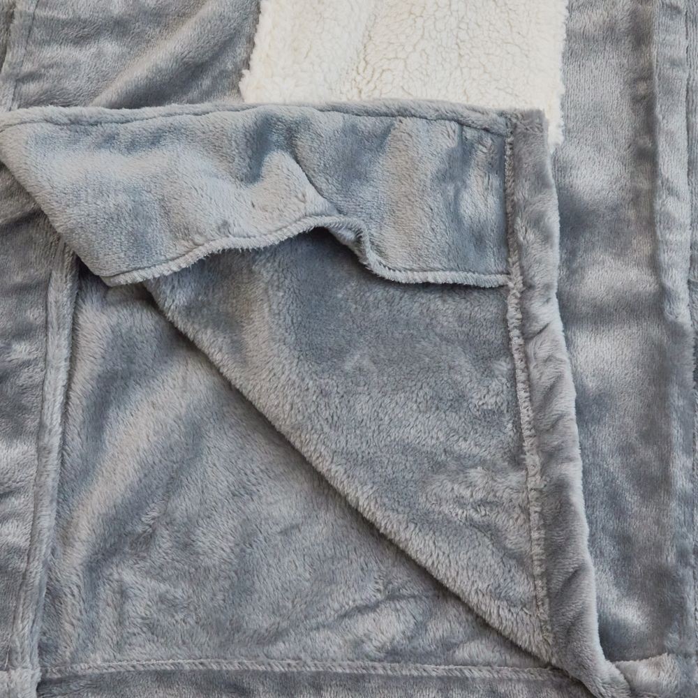 WIZ'A　ウィザ　衿付き着る毛布　ショート丈　グレー, グレー, フリーサイズ