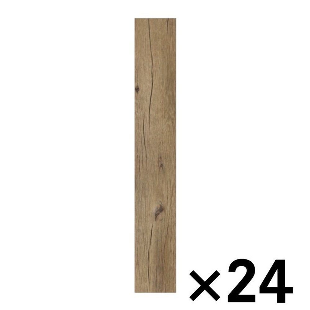 ゆかペタ107　ヴィンテージ古木ブラウン 約15×90ｃｍ ×24枚セット, ヴィンテージブラウン, 約15×90ｃｍ