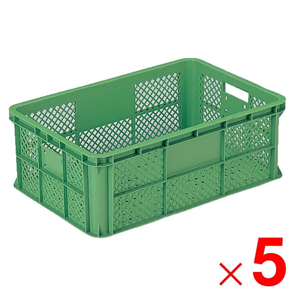 サンコー サンテナー B#37-2 グリーン 105801-00 ×5個セット【メーカー直送・代引不可】【法人限定】, グリーン, 5P