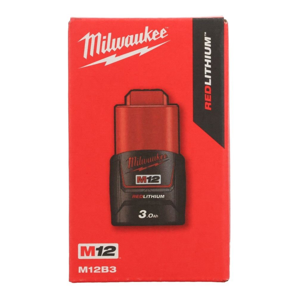 Milwaukee M12 3.0Ah バッテリー, 3.0Ah, 12V